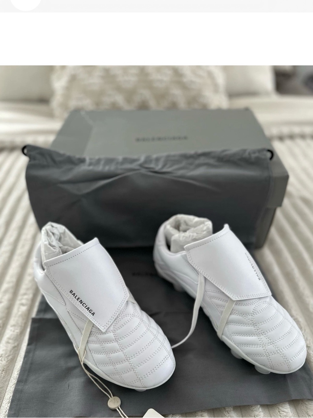 Balenciaga White Soccer Sneakers